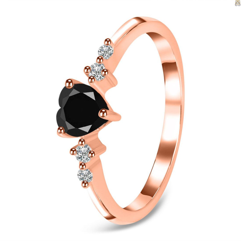  Black Tourmaline & White Topaz Ring BLS-RR-424.