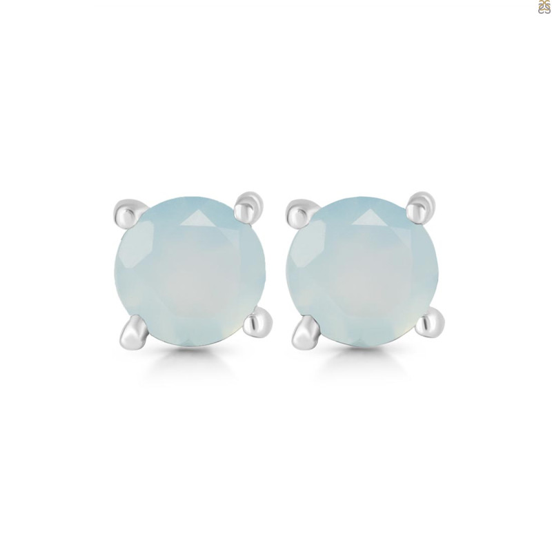 Blue Chalcedony Stud Earring BLX-RDE-1023.