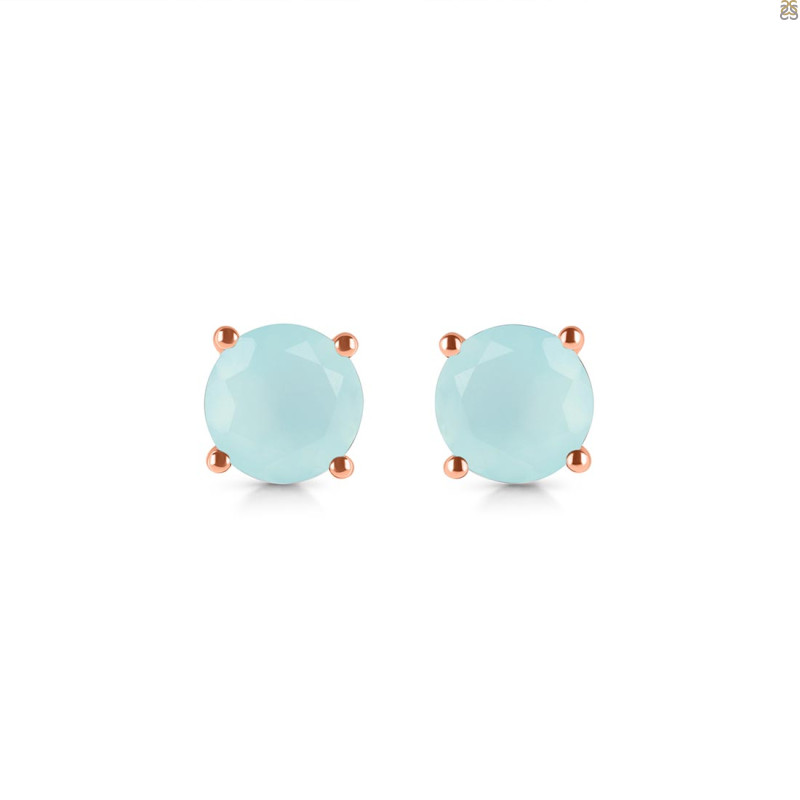 Blue Chalcedony Stud Earring BLX-RDE-1353.