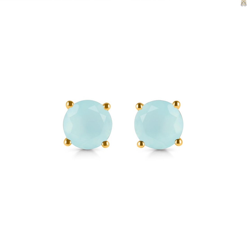 Blue Chalcedony Stud Earring BLX-RDE-1353.