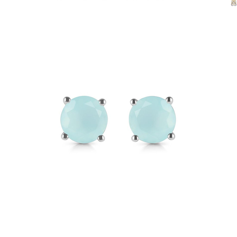 Blue Chalcedony Stud Earring BLX-RDE-1353.