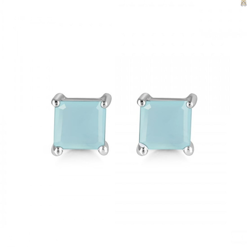Blue Chalcedony Stud Earring BLX-RDE-1373.