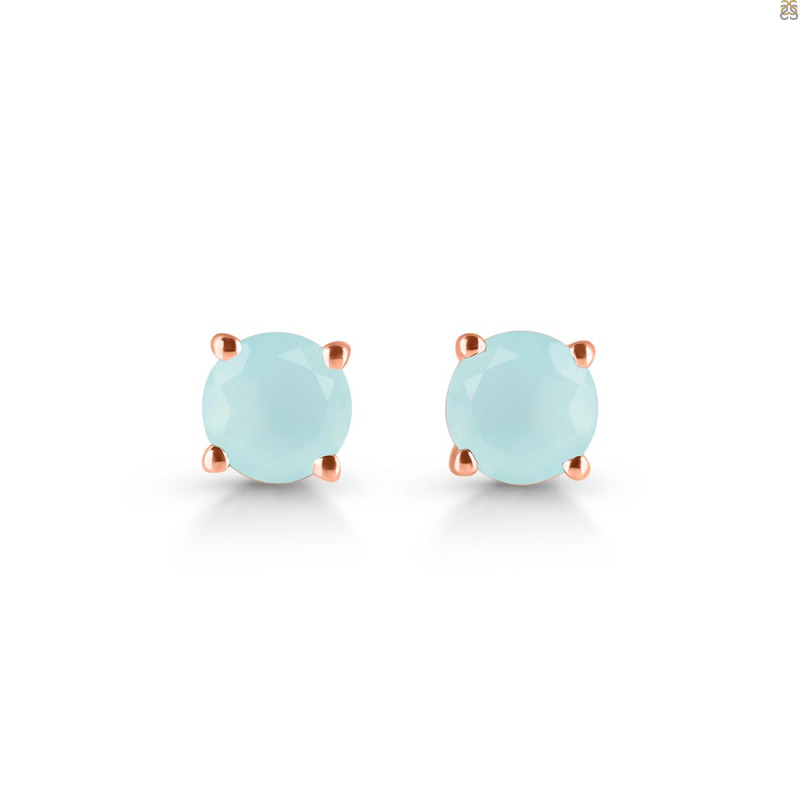 Blue Chalcedony Stud Earring BLX-RDE-1435.