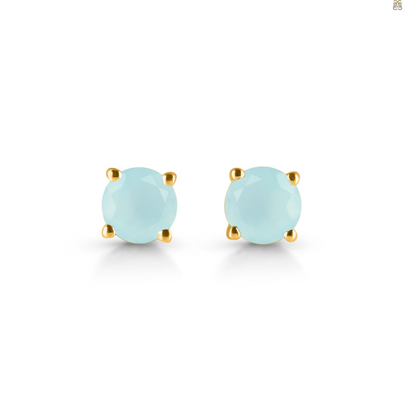 Blue Chalcedony Stud Earring BLX-RDE-1435.