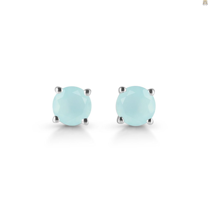 Blue Chalcedony Stud Earring BLX-RDE-1435.