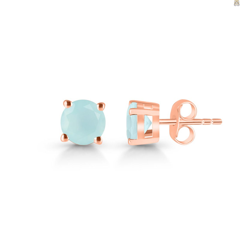 Blue Chalcedony Stud Earring BLX-RDE-1435.