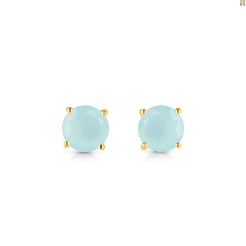Blue Chalcedony Stud Earring BLX-RDE-1436.