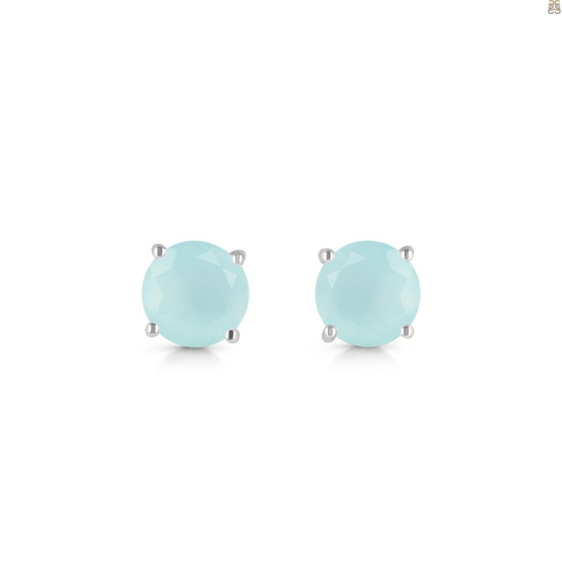 Blue Chalcedony Stud Earring BLX-RDE-1436.