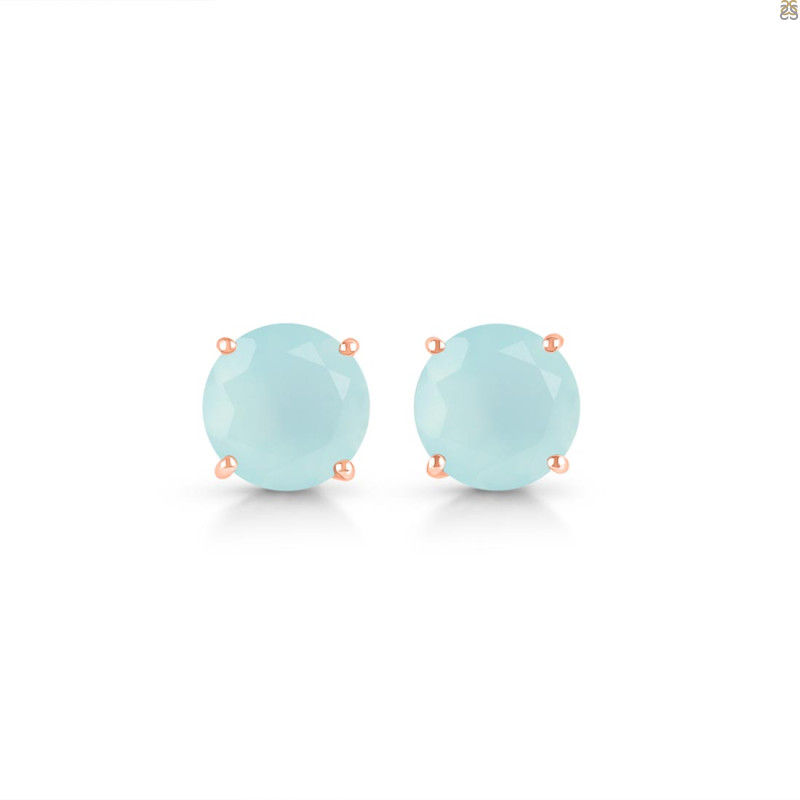 Blue Chalcedony Stud Earring BLX-RDE-1437.