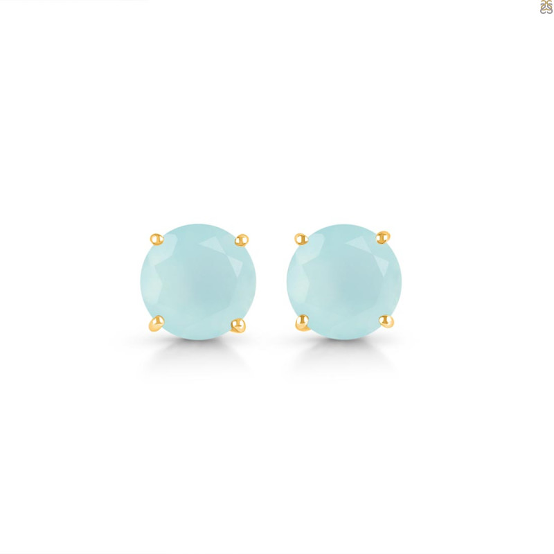 Blue Chalcedony Stud Earring BLX-RDE-1437.