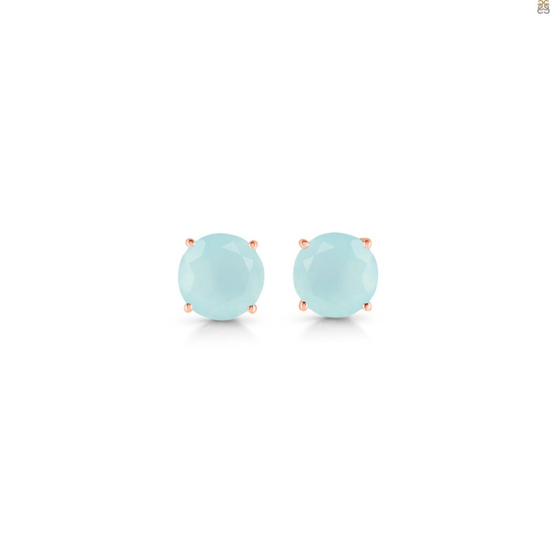 Blue Chalcedony Stud Earring BLX-RDE-1438.