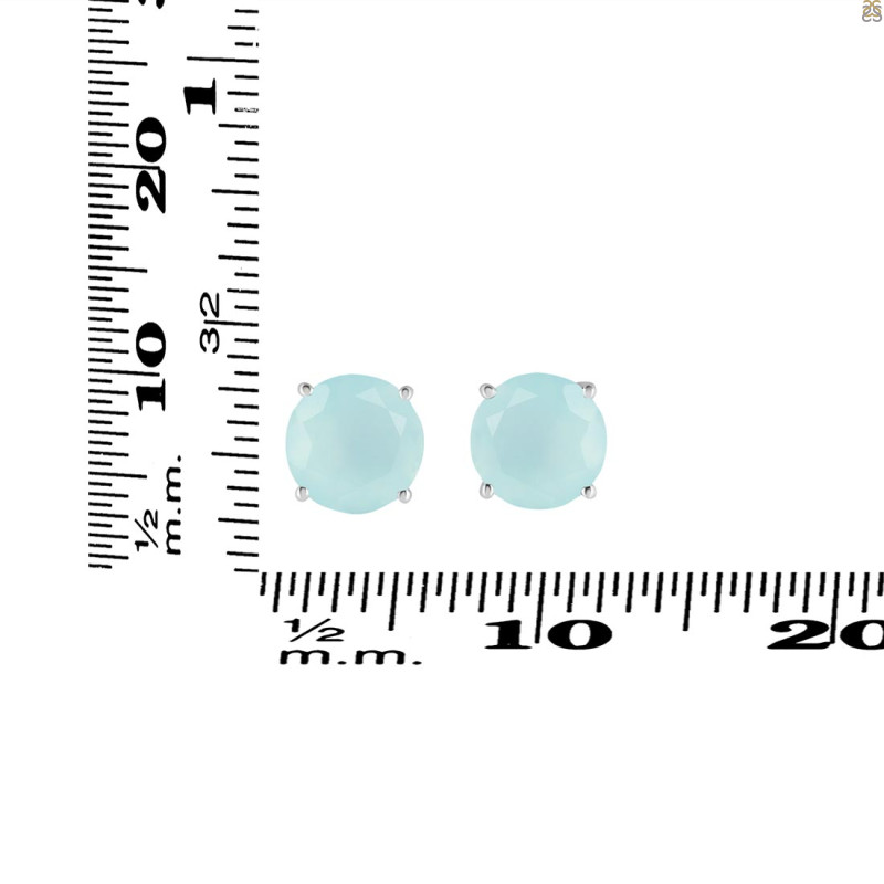 Blue Chalcedony Stud Earring BLX-RDE-1438.