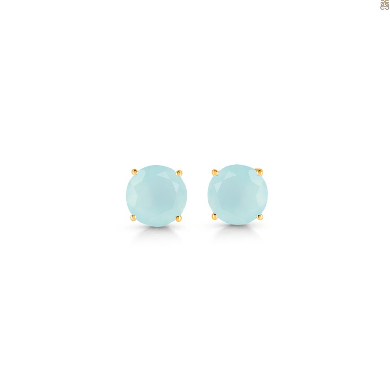 Blue Chalcedony Stud Earring BLX-RDE-1438.