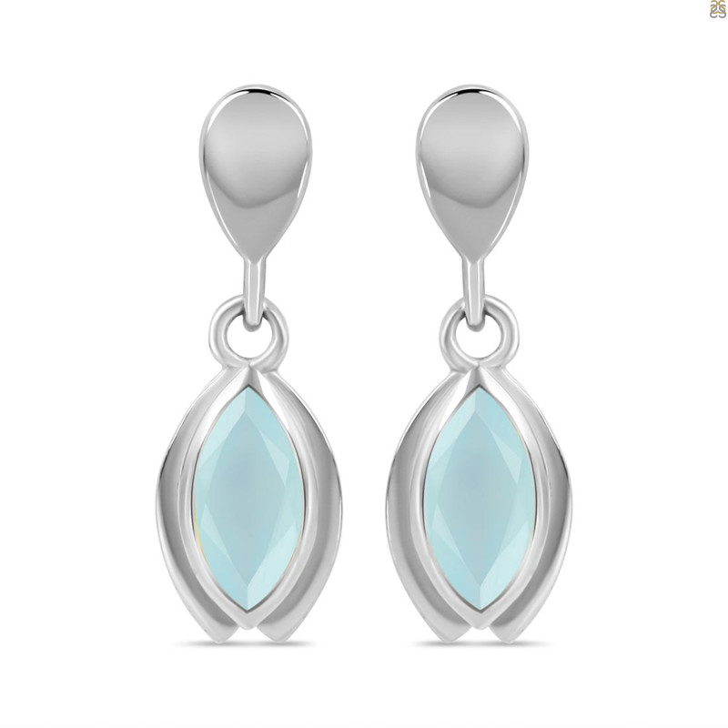 Blue Chalcedony Earring BLX-RDE-22.