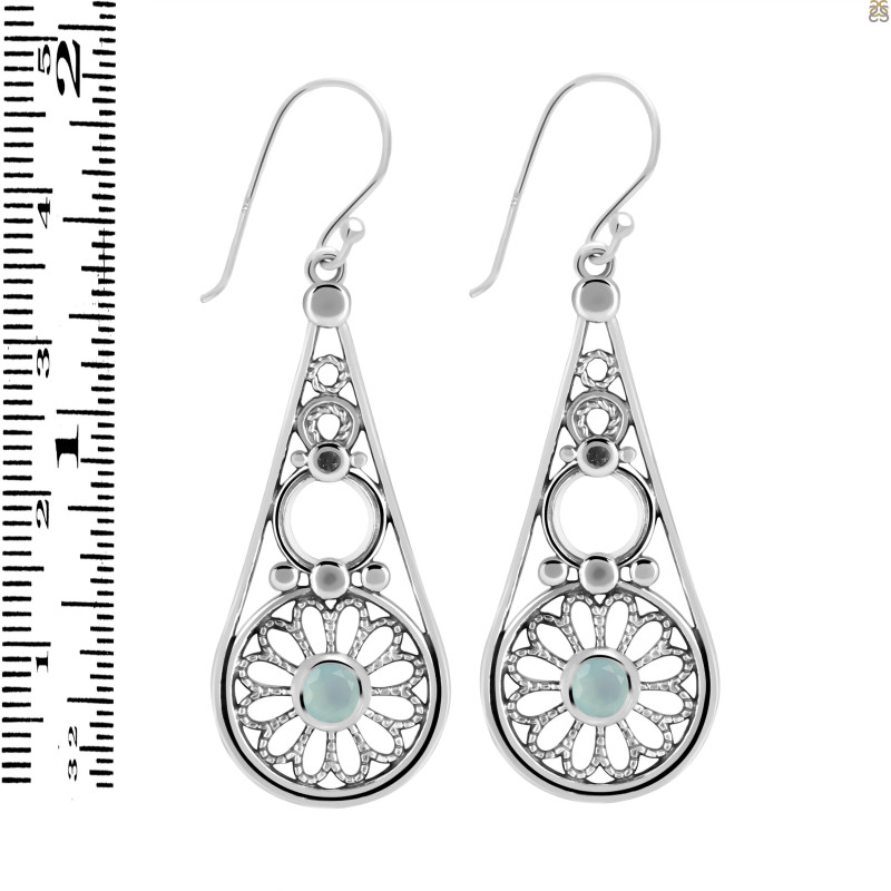 Blue Chalcedony Earring BLX-RDE-572.