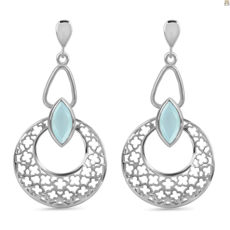 Blue Chalcedony Earring BLX-RDE-64.