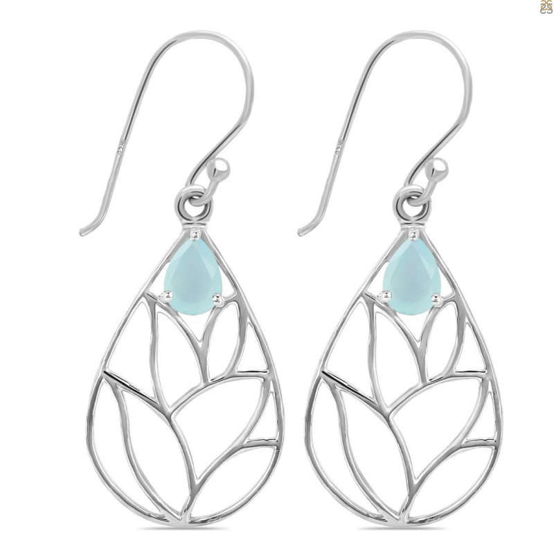 Blue Chalcedony Earring BLX-RDE-68.