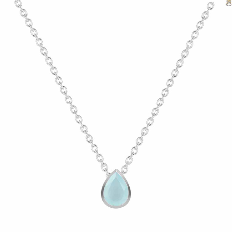 Blue Chalcedony Necklace BLX-RDN-452.