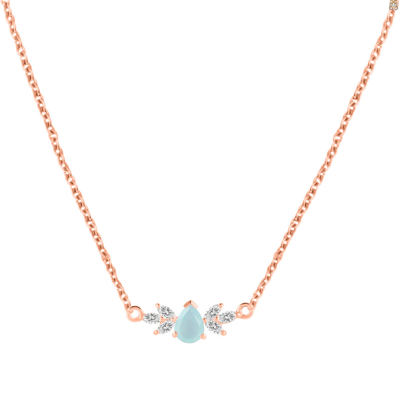 Blue Chalcedony Necklaces BLX-RDN-471.