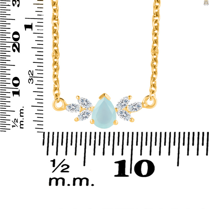 Blue Chalcedony Necklaces BLX-RDN-471.
