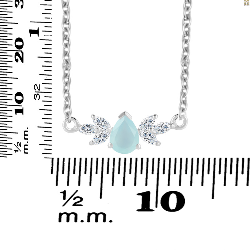 Blue Chalcedony Necklaces BLX-RDN-471.