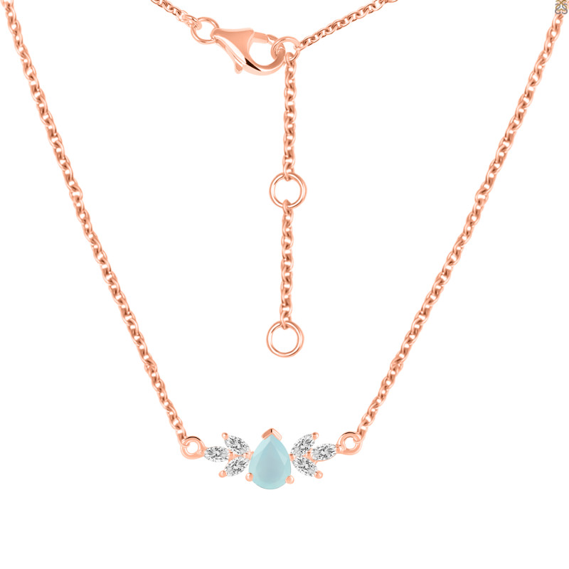Blue Chalcedony Necklaces BLX-RDN-471.
