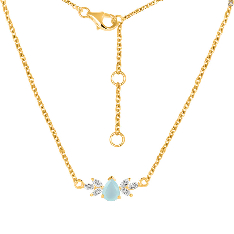 Blue Chalcedony Necklaces BLX-RDN-471.