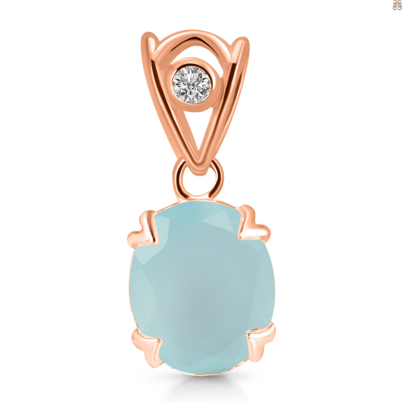 Blue Chalcedony Pendant BLX-RDP-749-V-LOOP.