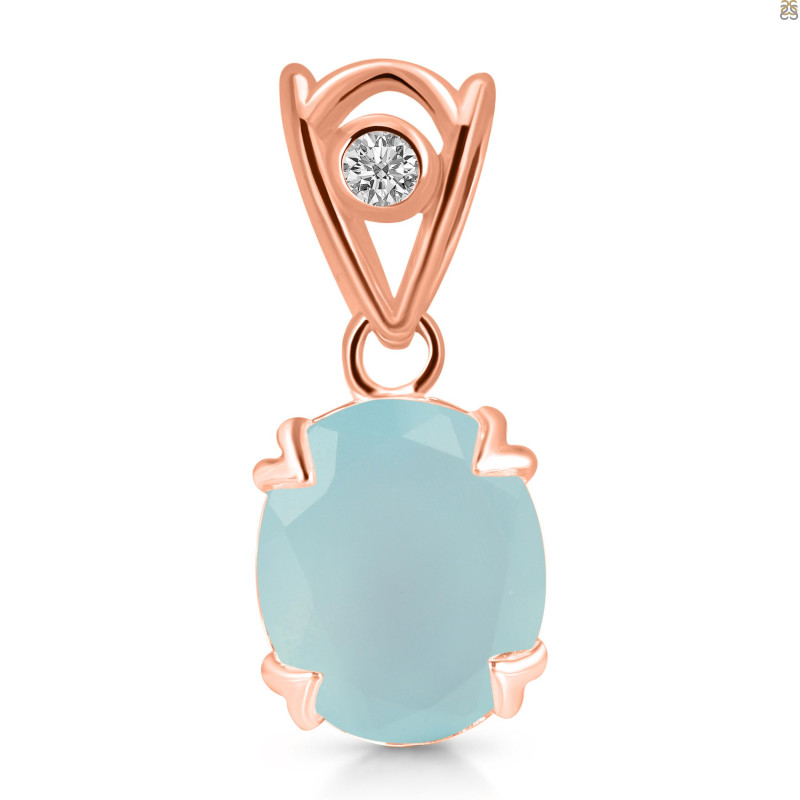 Blue Chalcedony Pendant BLX-RDP-750-V-LOOP.