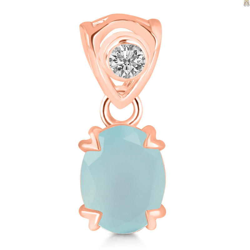 Blue Chalcedony Pendant BLX-RDP-762-V-LOOP.