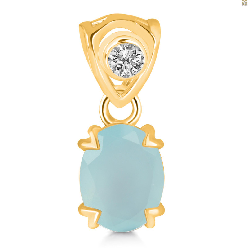 Blue Chalcedony Pendant BLX-RDP-762-V-LOOP.