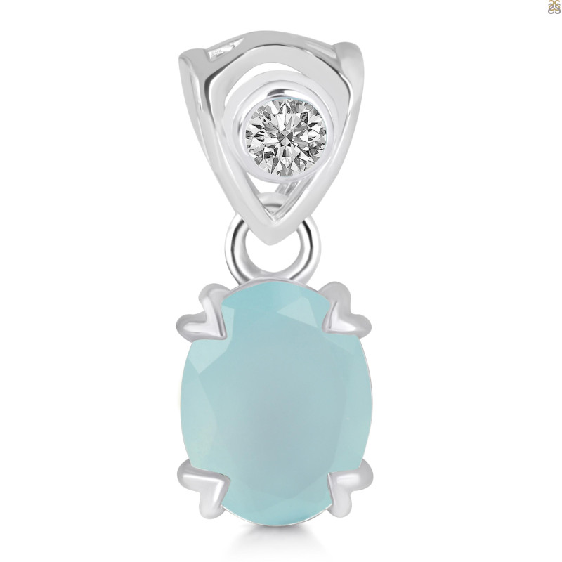 Blue Chalcedony Pendant BLX-RDP-762-V-LOOP.