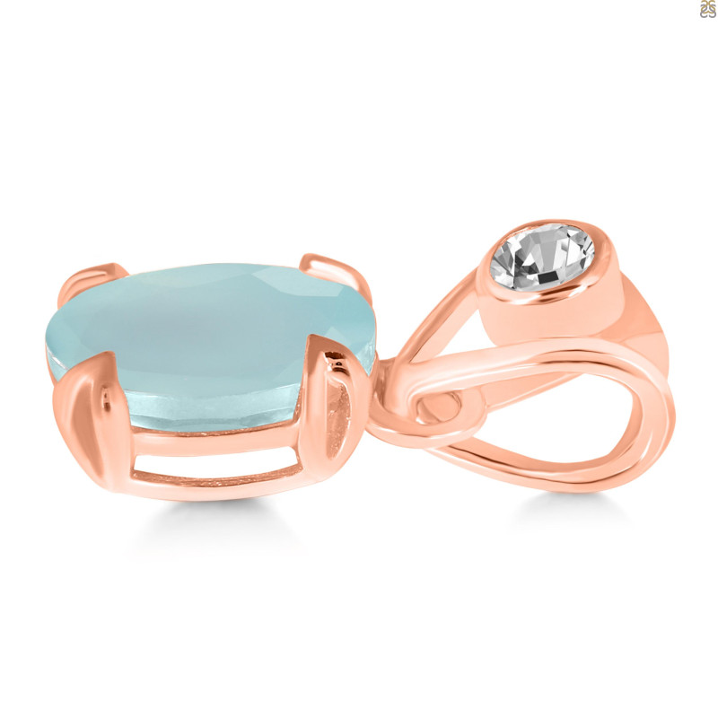 Blue Chalcedony Pendant BLX-RDP-762-V-LOOP.