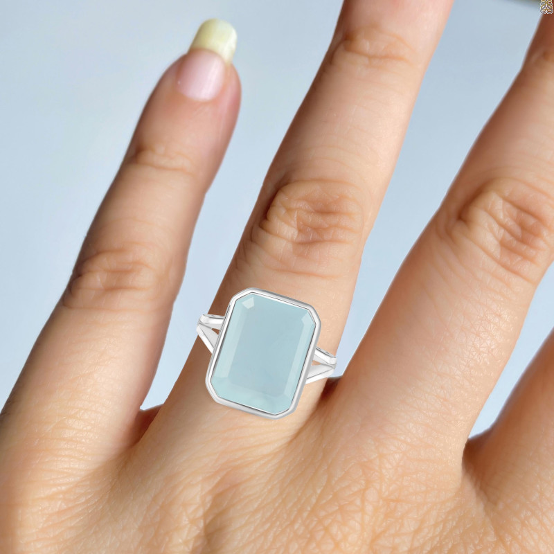 Blue Chalcedony Ring BLX-RDR-1847.