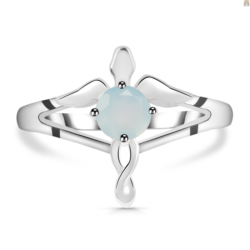 Blue Chalcedony Angel Ring BLX-RDR-2150.