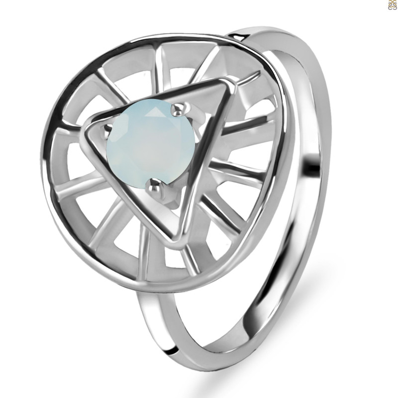 Blue Chalcedony Illuminati Ring BLX-RDR-2158.
