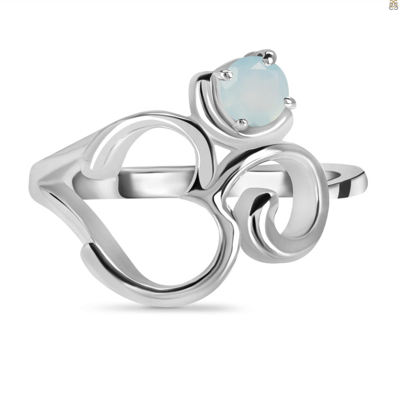 Blue Chalcedony OM Ring BLX-RDR-2165.