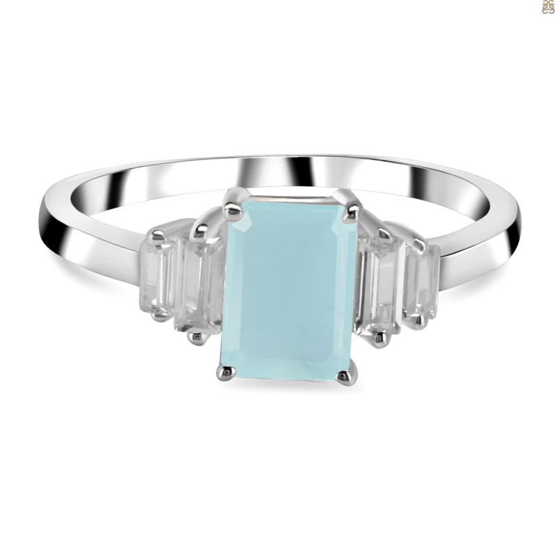 Blue Chalcedony & White Topaz BLX-RDR-2249.