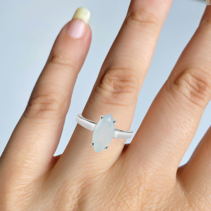 Blue Chalcedony Ring BLX-RDR-2355.