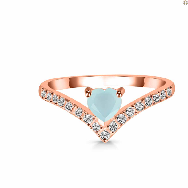 Blue Chalcedony & White Topaz Ring BLX-RDR-2749.