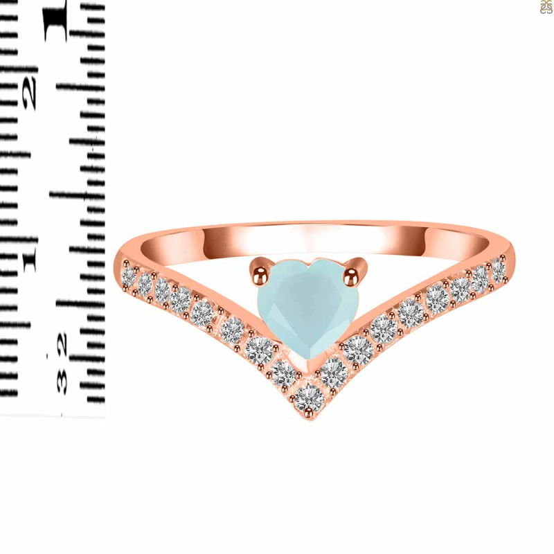 Blue Chalcedony & White Topaz Ring BLX-RDR-2749.