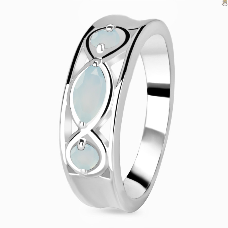 Blue Chalcedony Ring BLX-RDR-29.