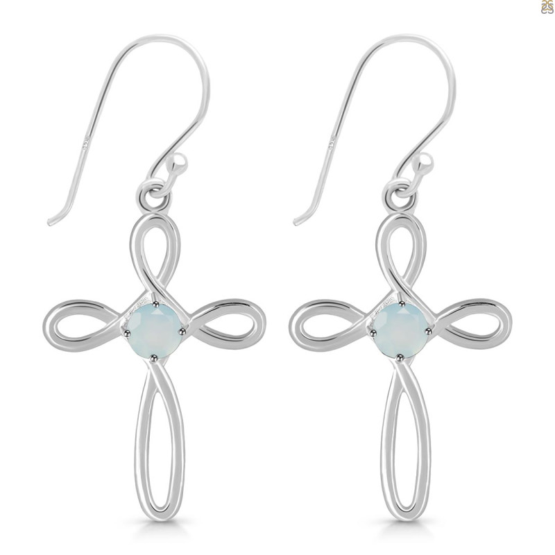 Blue Chalcedony Earring BLX-RDE-425.