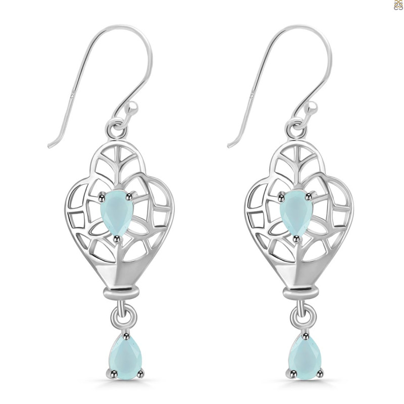 Blue Chalcedony Earring BLX-RDE-67.