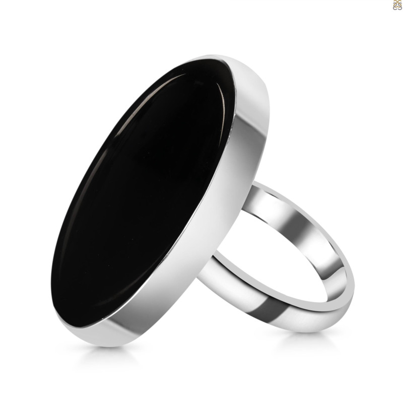 Black Onyx Adjustable Ring-ADJ-R BOX-2-29