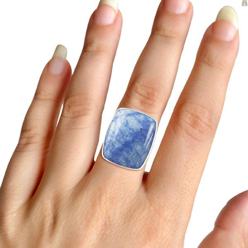 Blue Quartz Adjustable Ring-ADJ-R BQZ-2-24