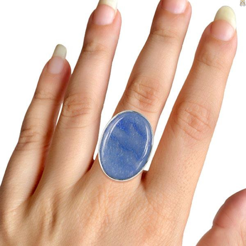 Blue Quartz Adjustable Ring-ADJ-R BQZ-2-29