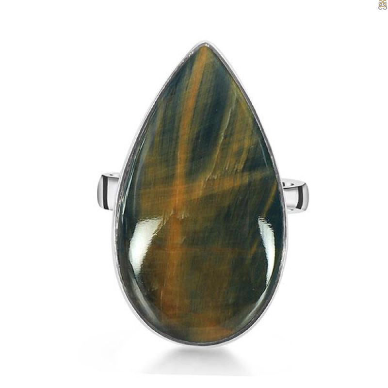 Blue Tiger Eye Adjustable Ring-ADJ-R BTE-2-51