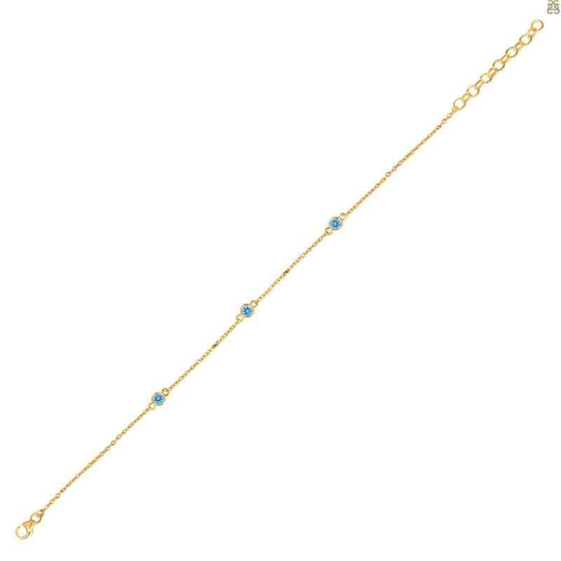 Blue Topaz Bracelet BTZ-RDAL-13