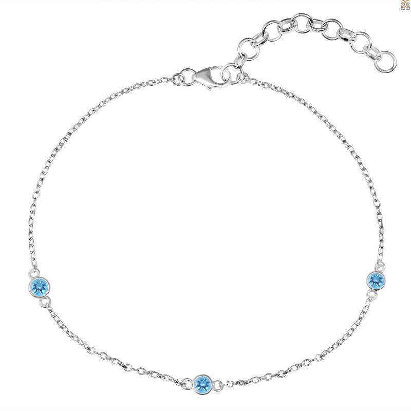 Blue Topaz Bracelet BTZ-RDAL-13